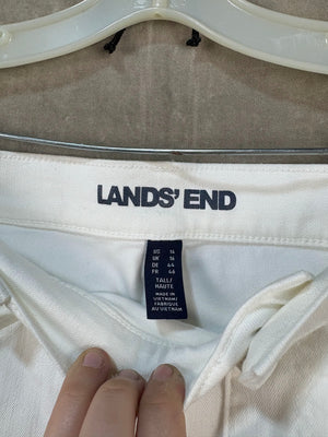 Lands End Jeans Women Size 14 Tall White Classic Fit Used Excellent Stretch 2