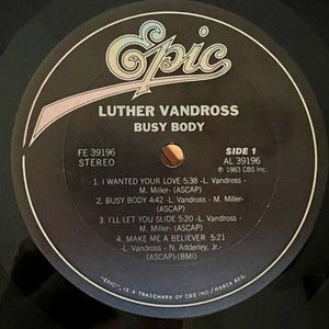 Luther Vandross Busy Body Vinyl LP Record Used Soul R&B 4