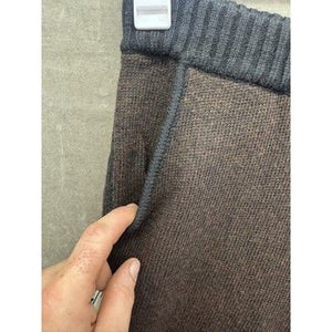 WeWoreWhat Piped Wide Leg Pull On Sweater Knit Pants Heather Brown Black NWT 3