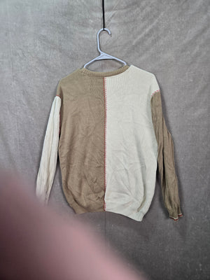 Vintage 90s Pepe Jeans London Colorblock Sweater Big P Logo Knit Men's Size XL 5