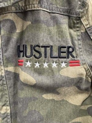 Hustler Jacket Mens Small Camo Military Patch First Amendment HH1983 Streetwear 4