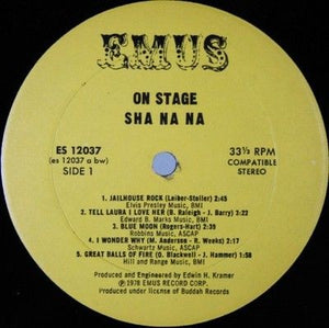 Sha Na Na On Stage Vinyl LP Record Used Live Rock Album 5