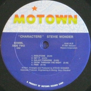 Stevie Wonder Characters Vinyl LP Record 4