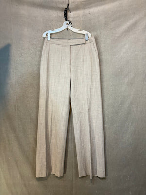 Ann Taylor Dress Pants Beige Check Pattern Size 4 Excellent Used Condition 1