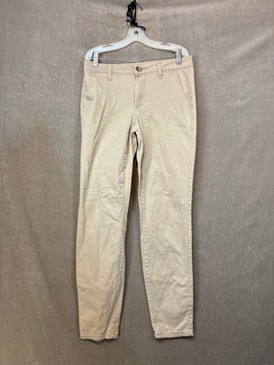 Aéropostale Women Chinos Pants Beige Size 2 Regular Good Condition Cotton Spande 1