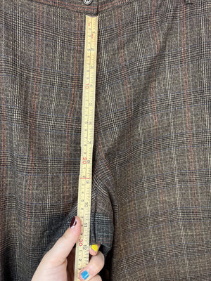 ZAC & RACHEL Women Dress Pants Plaid Brown Black White Red Blue Size 16 Good Con 4