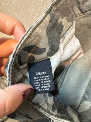 FIRE & RAIN Cargo Pants Camouflage Gray Black White Size 34x32 Good Condition 3