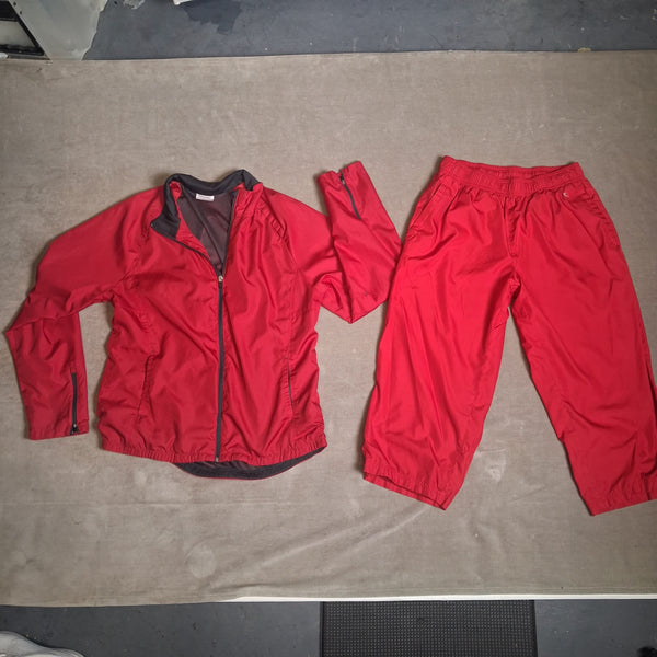DANSKIN NOW Girls' Red/Black Long Sleeve Track Suit Set Size L/G (12-14)