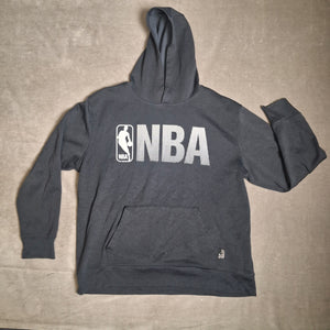 NBA Logo Men's Charcoal Fleece Pullover Hoodie Sweatshirt Size 2X Large 1