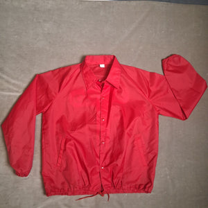 BONDO Brand Opuq Unisex Red Logo Windbreaker Jacket Snap Front Size M Y2K 3