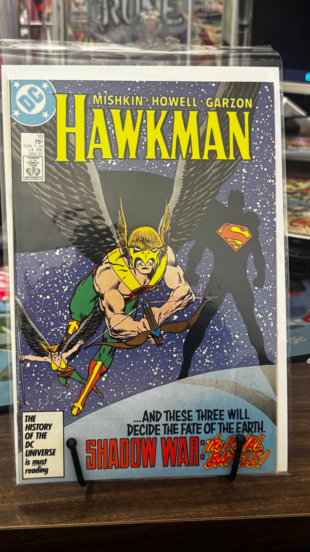 Hawkman (2nd Series) #10 (1987) DC VF 8.0 Copper Age John Byrne Cover Superhero