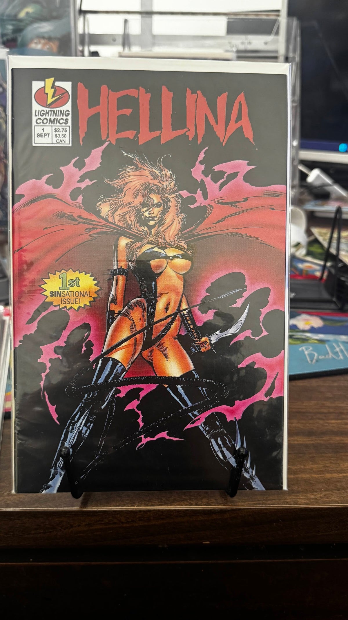 Hellina #1 (1994) Lightning VF+ 8.5 Modern Age S. Clarke Hawbaker Cover