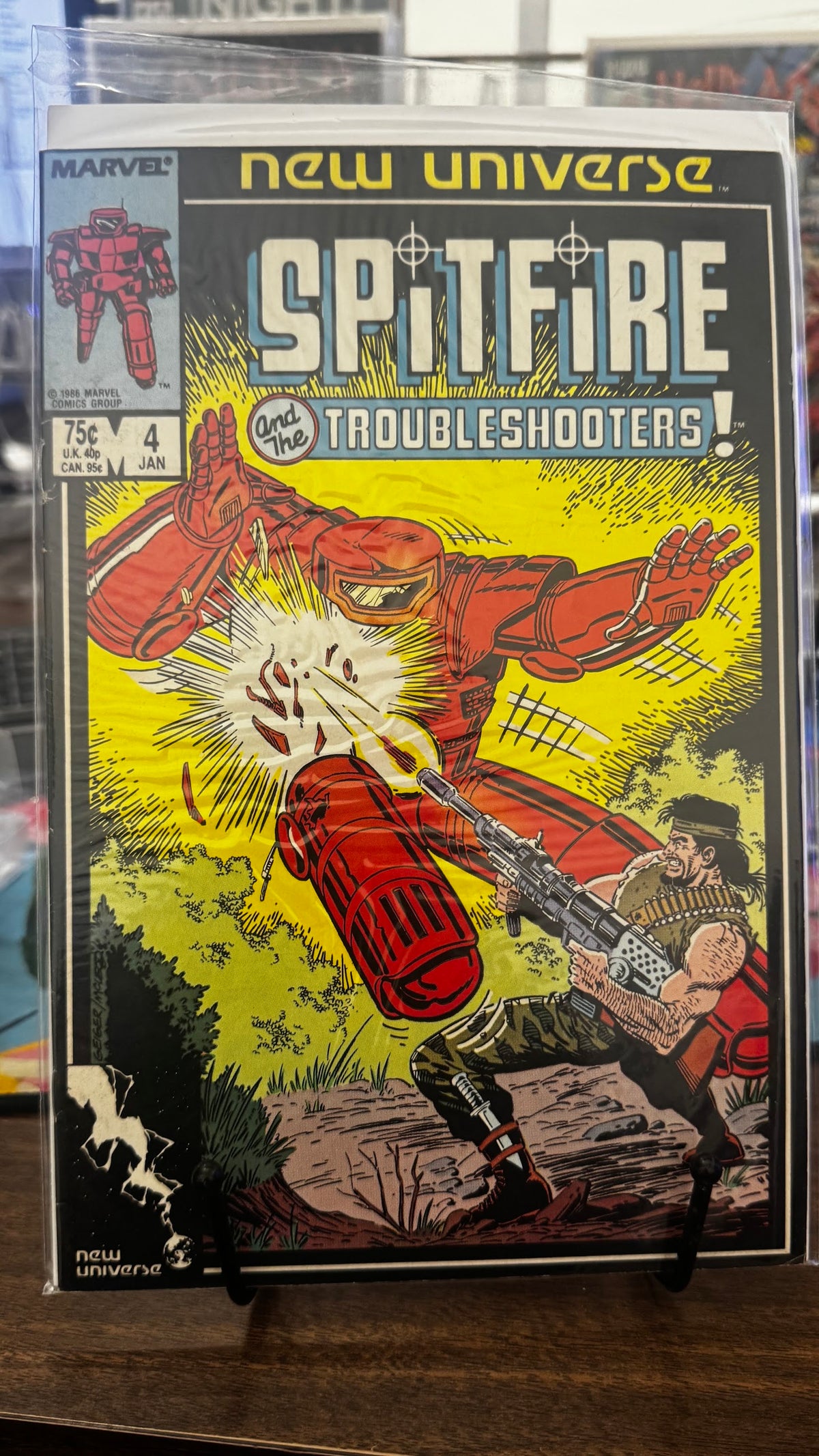 Spitfire and the Troubleshooters #4 (1986) Marvel VF+ 8.5 Copper Age Superhero
