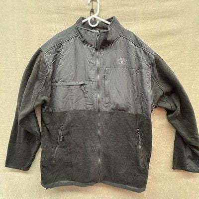 Beverly Hills Polo Club Jacket Mens 2XL Black Gray Fleece Full Zip Pockets Logo