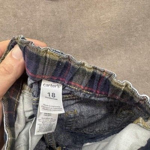 Carter's Baby Jeans Pants 18 Months 100% Cotton Denim Elastic Waist Blue Toddler 1