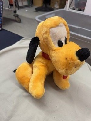 Vintage Disneyland Walt Disney World Pluto Dog 10" Plush Stuffed Animal Toy 3