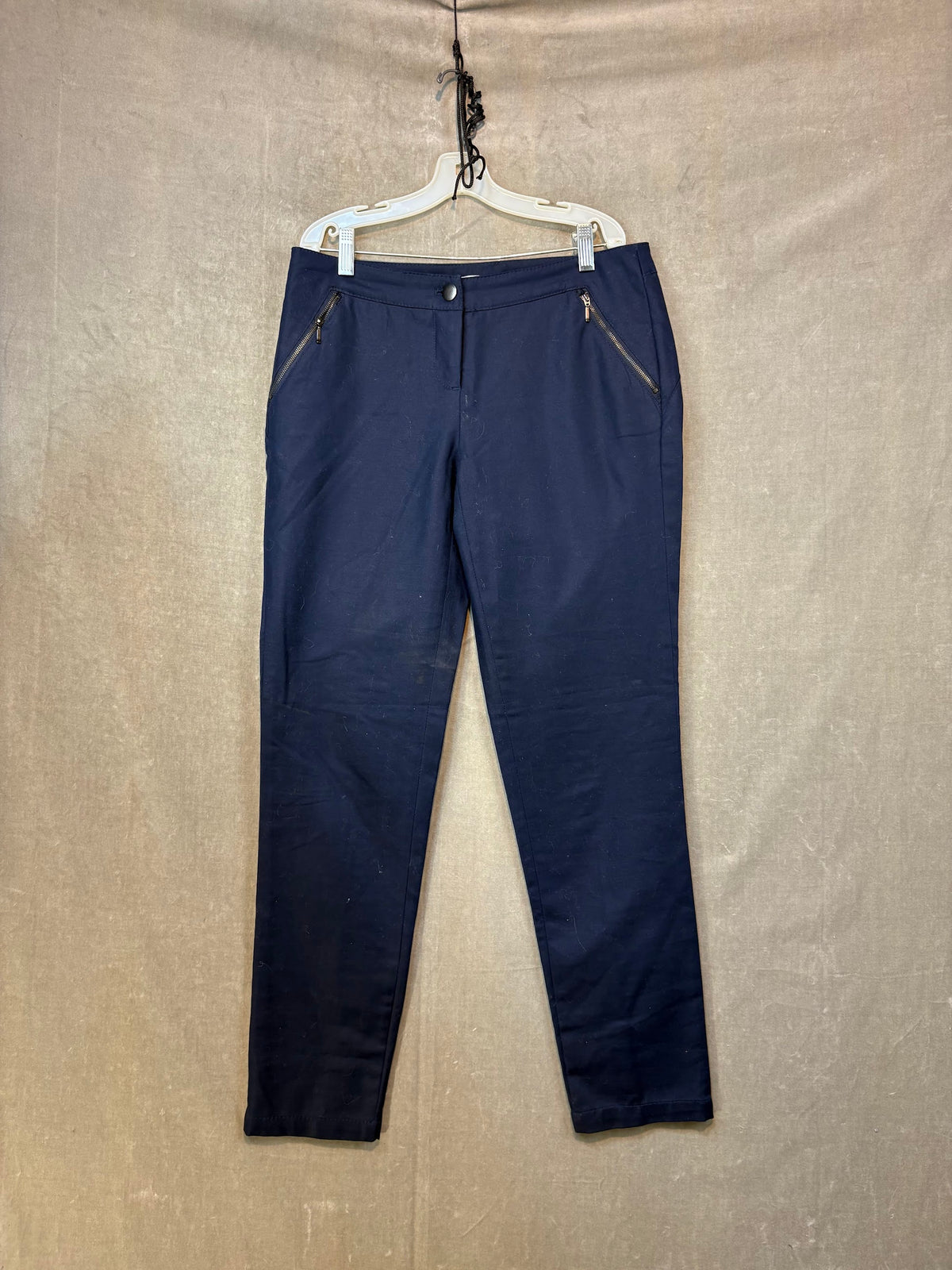 Dalia Collection Dress Pants Navy Blue Size 4 Good Condition 97% Cotton 3% Elast