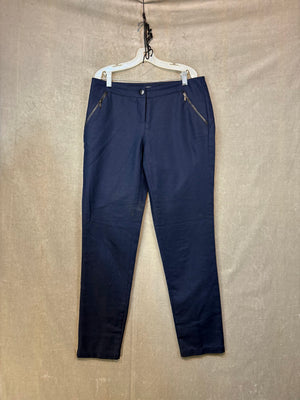 Dalia Collection Dress Pants Navy Blue Size 4 Good Condition 97% Cotton 3% Elast 1
