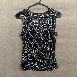 Vanity Tank Top Womens Medium Geometric Sleeveless Blouse Modern Shirt 4