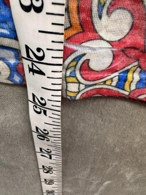 Promesa Shirt Womens Large Multicolor Boho Mandala Print Short Sleeve Made USA 2
