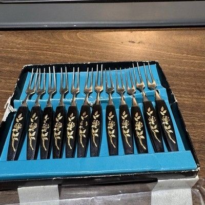 Rostfrei Germany Cocktail Party Forks Hors d'oeuvre Little Forks Used