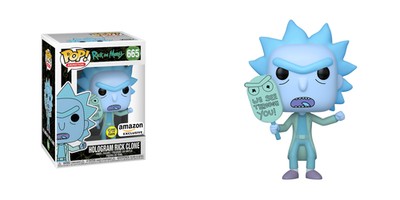 Funko Pop! Hologram Rick Clone #659 Vinyl Figure Animation w/ Free Protector