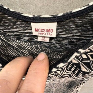 Mossimo Supply Co Dress Womens Small Black White Skater Fit & Flare Aztec Print 4