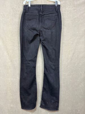 Lee Rider Black Denim Jeans 28 Bootcut Good Condition Five Pockets 5