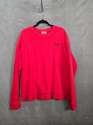032c Workshop Kreuzberg Red Graphic Crewneck Sweatshirt Size L 1