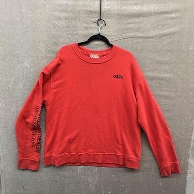 032c Sweatshirt Mens 2XL Red Crewneck Pre-Owned Good Condition