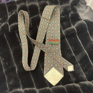 Vintage Resilio Tie Mens Classic Geometric Silk Pattern Blue Red Made USA 90s 2