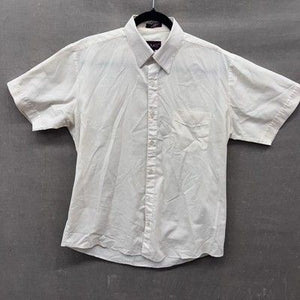 Park Place Mens Shirt White Short Sleeve Button Up Large Pre-Owned Good Conditio 1