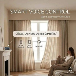 Quoya QL500 Smart Electric Curtain Track 7.2m 23’-7” Motorized White NEW IN BOX 4