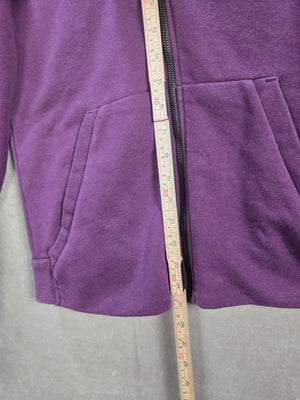 adidas Women's Purple Full Zip Logo Hoodie Sweatshirt Size L 4