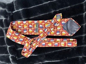 Ermenegildo Zegna Silk Geometric Mens Tie 58in Pre-Owned Made in Italy 1
