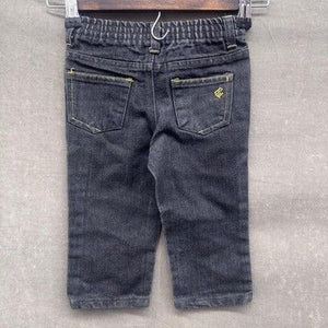 Rocawear Baby Jeans 18M Boys Black Denim Pants Stretch Yellow Stitch Classic 2