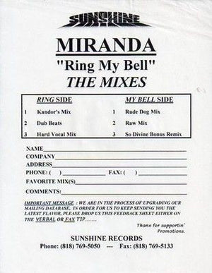 Miranda Ring My Bell 12" Vinyl Record 4