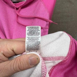 Danskin Now Hoodie Womens Medium Pink Dri-More Fleece Pullover Kangaroo Pocket 4