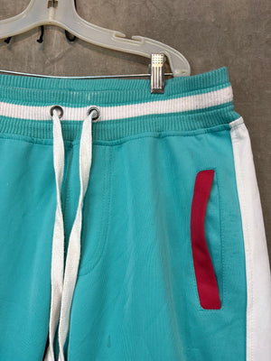 Superdry Track Pants Men Color Block Turquoise Red White Size L Good Condition 5