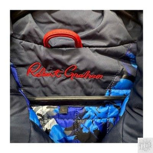 Robert Graham Jacket Navy Blue Floral Lining Size L Pre-Owned Good Condition 2