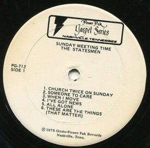 The Statesmen Sunday Meeting Time Vinyl LP Record Used Gospel Music 4