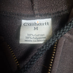 Carhartt Men's Black Full Zip Hooded Sweatshirt Hoodie Size M 3