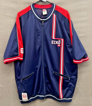 Ecko Unltd Ringer Jersey Style T-Shirt 2XL Pre-Owned Zippered Pockets 3