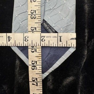 Vintage Blondy Necktie Mens Blue Gray Wavy Dot Pattern Polyester Tie Korea 90s 5