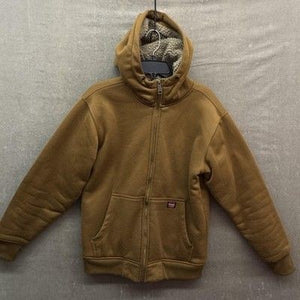 Wrangler Workwear Jacket Mens Small Brown Sherpa Lined Full Zip Hoodie Fleece Pr 5