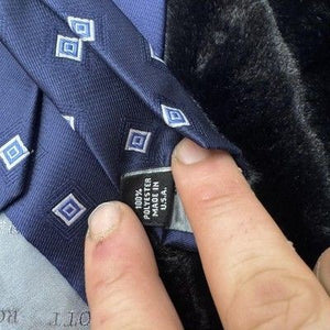Robert Talbott Mens Geometric Diamond Polyester Necktie Pre-Owned Made in USA 3