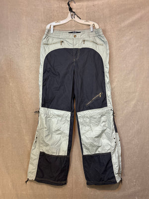 SENCE + NOISE Cargo Pants Beige Black Size L-G Good Condition Drawstrings 1