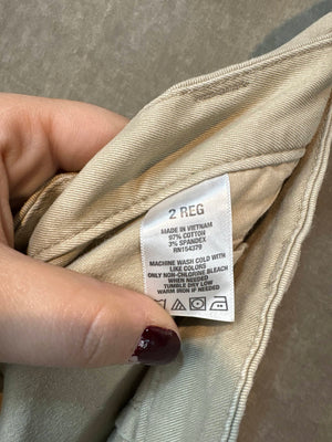 Aéropostale Women Chinos Pants Beige Size 2 Regular Good Condition Cotton Spande 3