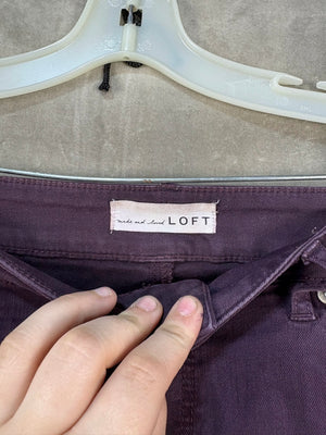 LOFT Curvy Skinny Jeans Purple Size 28 Pre-Owned Dark Wash Mid Rise 2