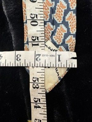 Vintage A L Brown Tie Mens Silk Necktie Geometric Made In Italy 50s 1950s 4
